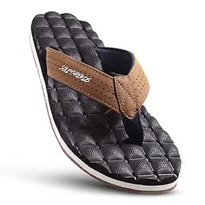 SOLETHREADS RECLINER | Yoga Mat Slipper | Arch Support | Super comfort | Plush | Bounce | Soft | Comfortable | Relax | Slippers | Flip Flops for Men | UK 7 | NAVY