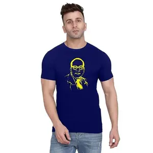 Men's Round Neck T-Shirt | Comfortable & Stylish Men's T-Shirt Idea for Gym, Sports, Casual Outings, or Lounge Wear - Large|6110 Navy