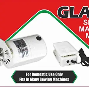 GLARE INDIA 110W and 220/230V Copper Sewing Machine Domestic Motor (Off White)