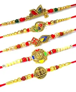 shyam ji rakhi Combo Set of 5 Rakhi With Roli Pack | raksha bandhan rakhi for bhai and bhabhi|Designer Rakhi for Brother and bhabhi.