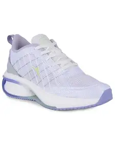 ABROS Joe Running Sports Shoes Breathable Upper Mesh with Phylon Sole Memory Foam Insole Casual Walking & Gym Shoes for Mens (White/Lavender 6)