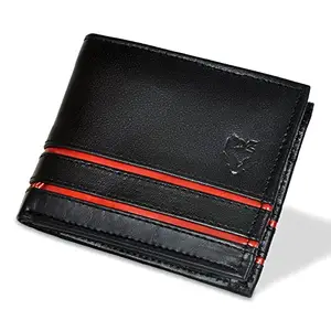 Designer Select Leather Accessories Designer Select Mens Genuine Black Italian Leather RFID Wallet for Men with Card Slot, ID Slot & Coin Pocket