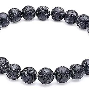 Natural Lava Bracelet With Lab Certified Meditation Yoga Energy Bracelet