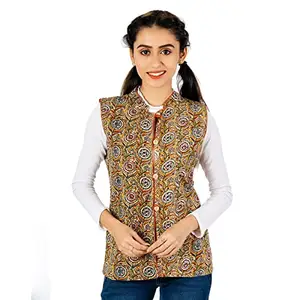 JALPAIBON Cotton Traditional Ethnic Wear Handmade Jacket for Womens/Girl's (m)