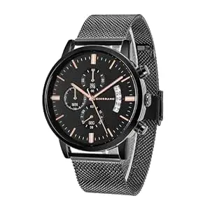 Giordano Analog Stylish Watch for Men Water Resistant Fashion Watch Round Shape with Multi-Functional Wrist Watch for Men & Boys to Compliment Your Look/Ideal Gift for Male - GZ-50055