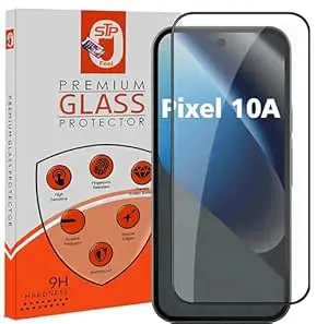 STP FEEL Premium HD+ Tempered Glass Screen Protector Guard Compatible For Google Pixel 10A 5G (6.3 Inch, Pack of 1) | Edge to Edge Coverage With Easy to installation kit for Smartphone