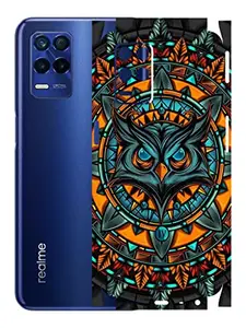 AtOdds - Realme 8s Mobile Back Skin Rear Screen Guard Protector Film Wrap with Camera Protector (Coverage - Back+Camera+Sides) (Night Owl)