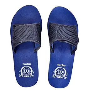 EXTRA SOFT Women Comfortable Cushion House Flip-Flop, Fancy Slippers (BLUE, 5)