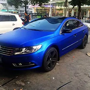 GK Trading Starlite Enterprises Matt Dark Blue Vinyl Car Wrap Sheet Roll Film Sticker Decal, Waterproof Car Styling Wrap Auto Vehicle Detailing Accessories Motorcycle