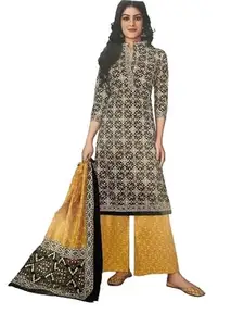 Pure Cotton Unstitched Dress Material Prints 100% Cotton suits for womens and girls