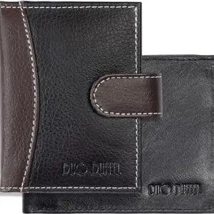 DUO DUFFEL Leather Credit Card Holder & Wallet for Men and Women Thin Bifold RFID Blocking Wallet Combo