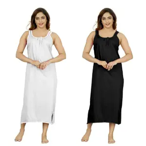 D'Heer Fashion Women's Cotton Long Gown Maxi Nighty Slip