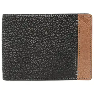 Leatherman Fashion LMN Men Black Brown Genuine Leather Wallet (3 Card Slots)