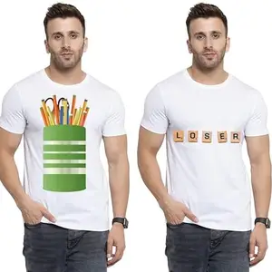 SST - Where Fashion Begins | DP-5994 | Polyester Graphic Print T-Shirt | for Men & Boy | Pack of 2