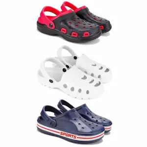 DRACKFOOT-Lightweight Classic Clogs || Sandals with Slider Adjustable Back Strap for Men-Combo(3)_G-3017-3139-3069-8 Blue