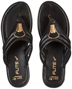 Flite PU Women's Slipper, BLACK,5UK,PUL168LBKBK0005
