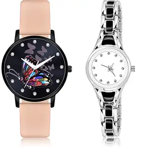 NEUTRON Formal Analog Black and White Color Dial Women Watch - GM377-G594 (Pack of 2)