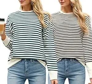 Mack Jonney VIMAL JONNEY Women Striped T-Shirt || T-Shirt for Women || Full Sleeve T Shirt || T-Shirt-VIMAL640620