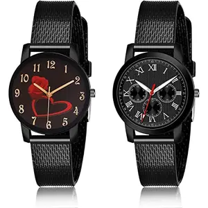 NEUTRON Analogue Analog Black Color Dial Women Watch - G535-(73-L-10) (Pack of 2)