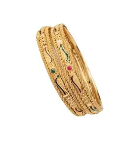 Gold-Plated Bangle Set – A Statement of Beauty and Grace