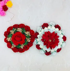 StayBuy Artificial Flower Gajra for Wedding Use for Women in Color-Multi Pack 2