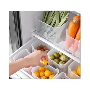 Premium Fridge Storage Space-Saving Refrigerator Side Door Organizer - 1000 ml (Pack of 8)|Type -1064 for Home and Kitchen