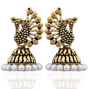 Darsha Collections Gold Plated Traditional Jhumki Earrings for Women