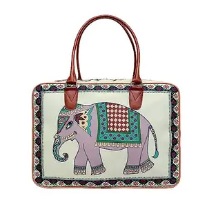 Mishrit Travel Bag||Luggage Travelling Bags for Women||Travel Duffles||Hand Bag with Rajasthani Print||Usable Shopping Bag||Multi Purpose Shoulder Handbag(Multi Color)(Pack of 1).