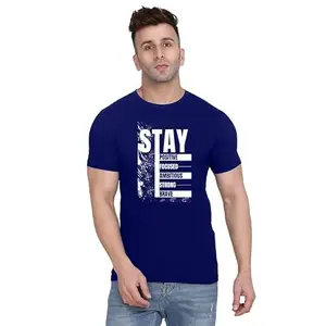 Men's Round Neck T-Shirt | Comfortable & Stylish Men's T-Shirt Idea for Gym, Sports, Casual Outings, or Lounge Wear - X-Large Navy