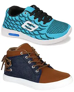 TYING TYING Multicolor (9283-678) Men's Casual Sports Running Shoes 7 UK (Set of 2 Pair)