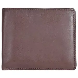 Leatherman Fashion LMN Genuine Leather Brown Unisex Bifold Wallet (10 Card Slots)