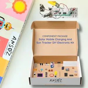 Ansoz DIY Solar Mobile Charger & Sun Tracker Circuit Kit – Master Renewable Energy – Build Your Own Eco-Friendly Charger | Hands-On STEM Learning |Breadboard Implementations with Circuit Diagram |