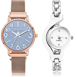 NEUTRON Designer Analog Grey and White Color Dial Women Watch - GM246-G70 (Pack of 2)