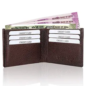 Designer Bugs Men's Genuine Leather Wallet Brown