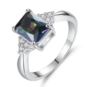 MYKI Velvet-like poise Attractive Multicolor Stone Zircon Ring For Women Girls