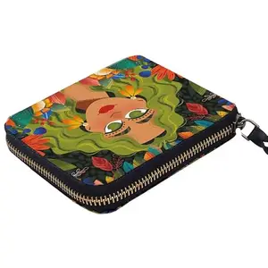 Kalankit Wallet for Women | Solid Two Fold Wallet|Wildflower (Orange)