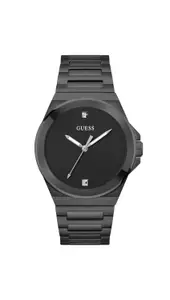 Visit the GUESS Store GUESS Vinyl Analog Watch for Men with Round Dial & Water Resistant Man's Wrist Watches