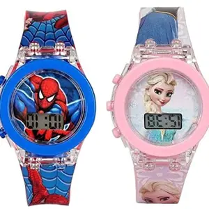 Set of 2 Glowing Light Watches for Boys and for Girls