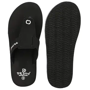DR STTEP Men's Black Synthetic OrthoPedic Eva Insole Super Fitting Comfort Slip-on Slippers_08_Pack of 4