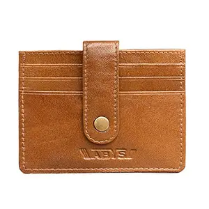 ABYS Genuine Leather Tan Wallet||Card Stock||Card Case||Purse for Men & Women