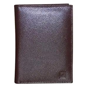 Style98 Men's Women's Shoes Pure Leather Passport Pouch Travel Wallet Passport Holder Long Wallet (Brown) -33249M50-IB