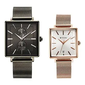 Titan Analog Black Dial Unisex's Watch-9400594205KM01