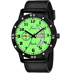 jainx Radium Dial Black Silicone Strap Analog Wrist Watch for Men - JM7108