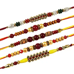 Partunay set Of 5 Rakhi Combo SEt For Brother Bhaiya Bhai Boys Rakhi Gift For Brother