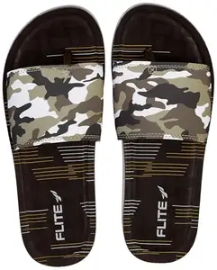 Flite PU Men's Slipper, BROWN BEIGE,10UK,PUG133GBRBG0010