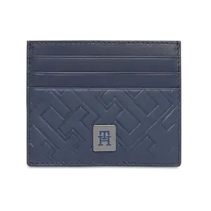 Tommy Hilfiger Men Ardfin RFID Protection Leather Card Holder - Navy