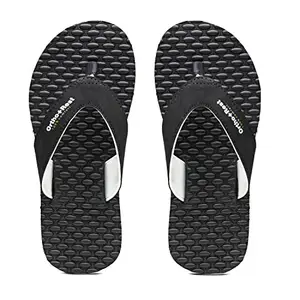 Ortho + Rest Men's Comfortable Extra Soft Ortho Doctor Slippers | Orthopedic Care MCR Chappal | Casual Black Flip Flops Footwear for Home Daily Use