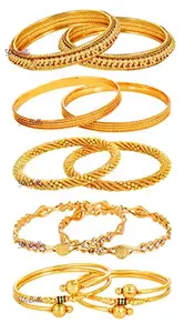 YouBella Valentine Gifts Gold Plated Bangles Combo Of 5 Bangles Jewellery For Girls/Women (2.4)