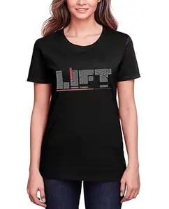 THE BLAZZE Women Regular Round Neck Half Sleeves Dry Fit Jersy Gym Sports T-Shirt L720 0227 (44, BLK_LFT)