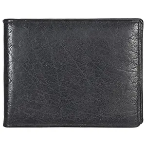 LMN Genuine Leather Black Color Document Holder for Men 2781 (10 Document Slots)